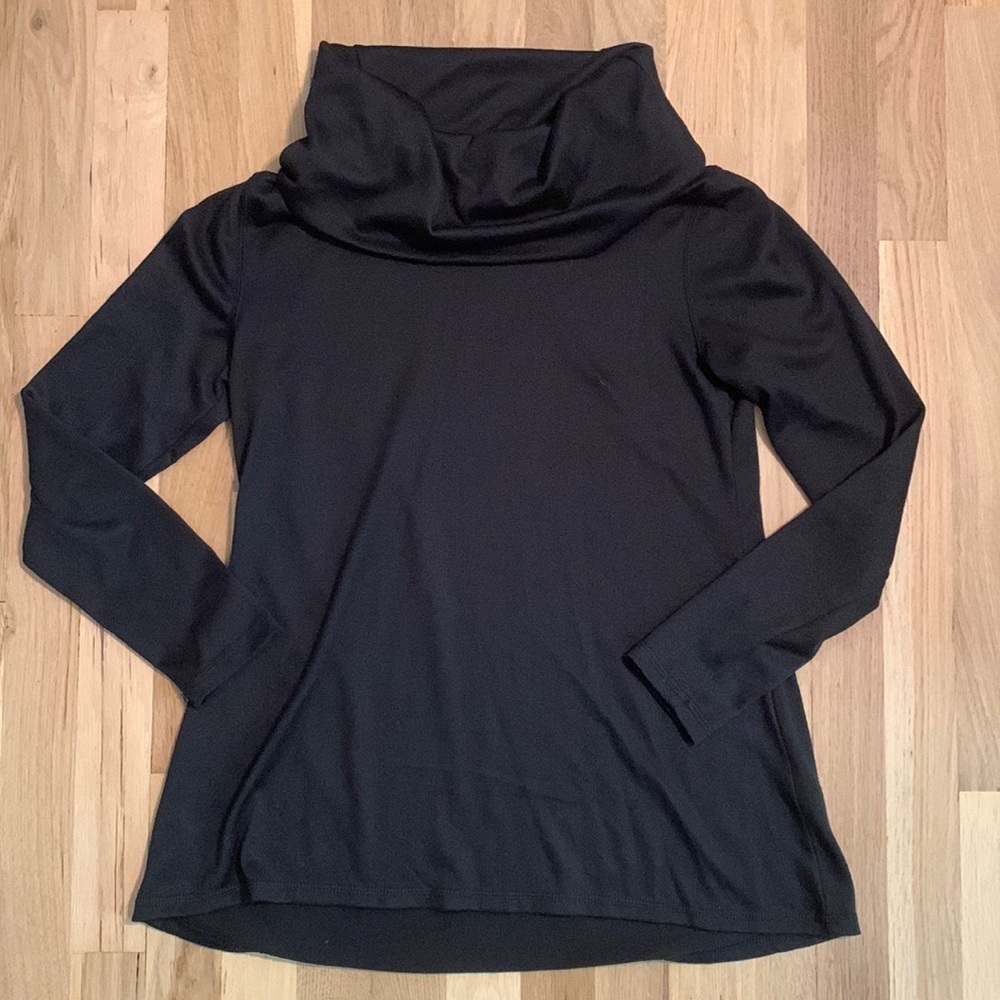 isaac Mizrahi Live! Cowl-neck Long Sleeve Black Super Soft Sweater Women’s XS